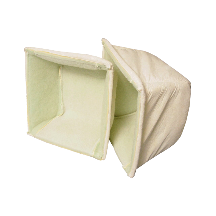 24 x 24 x 15 MERV 8 Polyester Cube Filter with Header